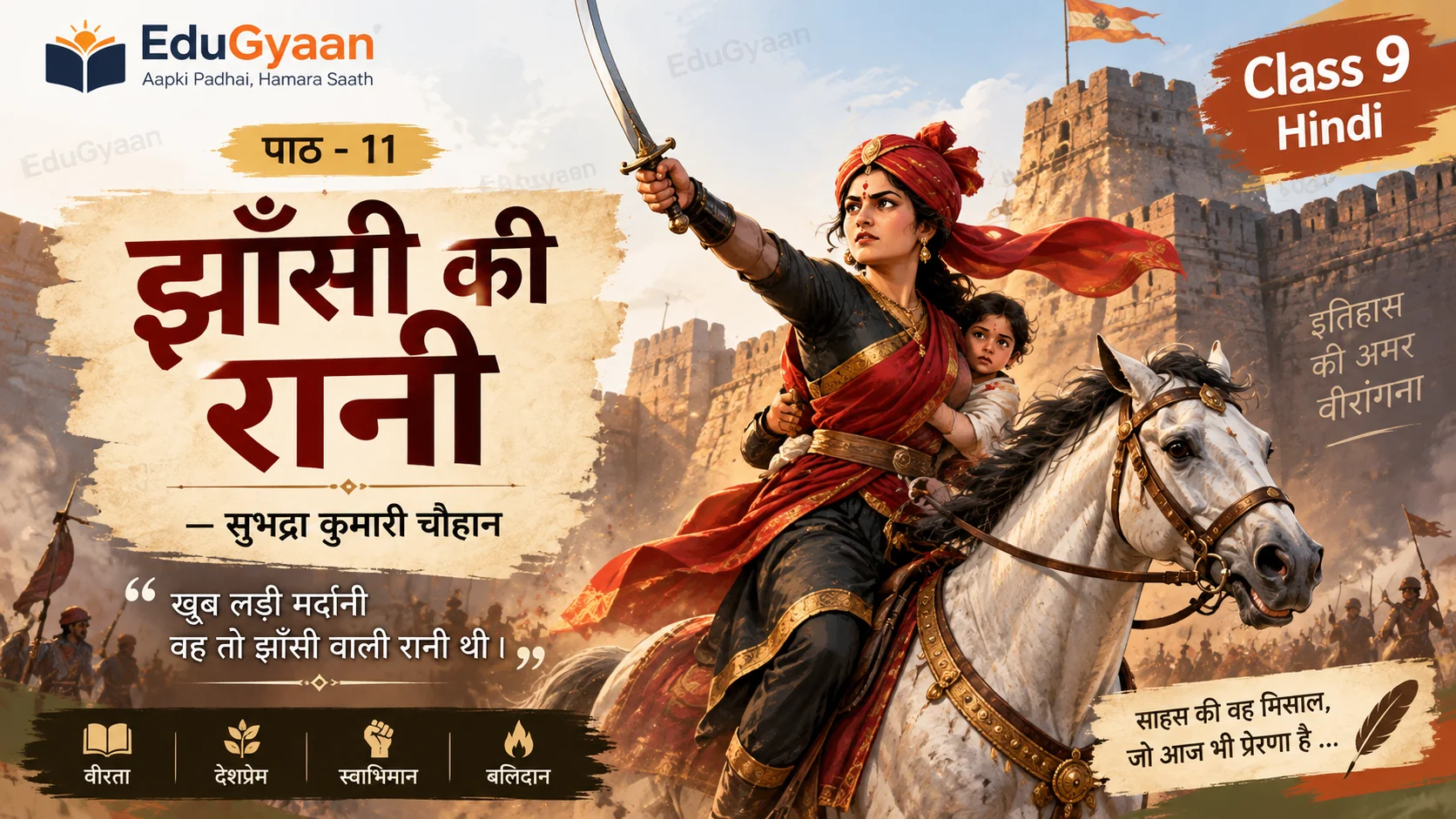 Jhansi Ki Rani Class 9 Edugyaan