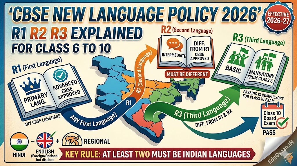 CBSE New Language Policy 2026: R1 R2 R3 Explained for Class 6 to 10